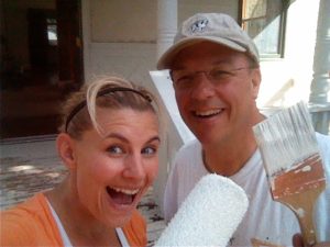 My dad and taking painting break